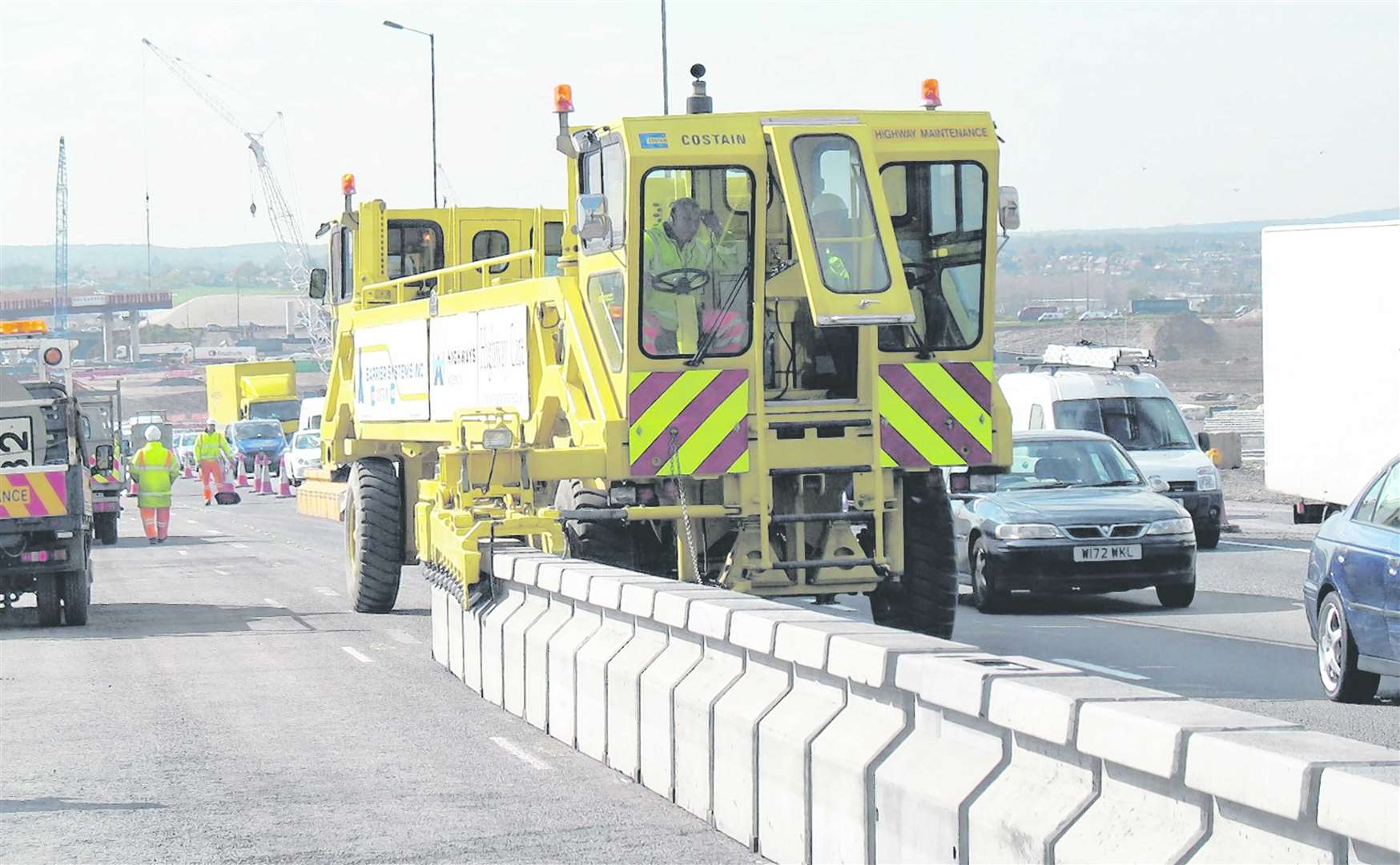 A 'zipper' machine will be used to install the barrier this year, which will be made of concrete blocks