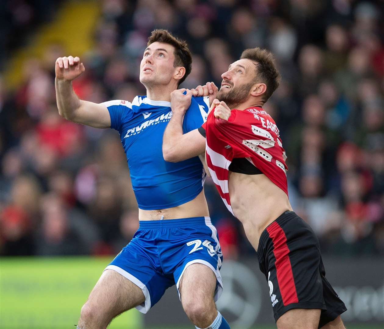Tom O'Connor in action for Gillingham at Lincoln City back in February