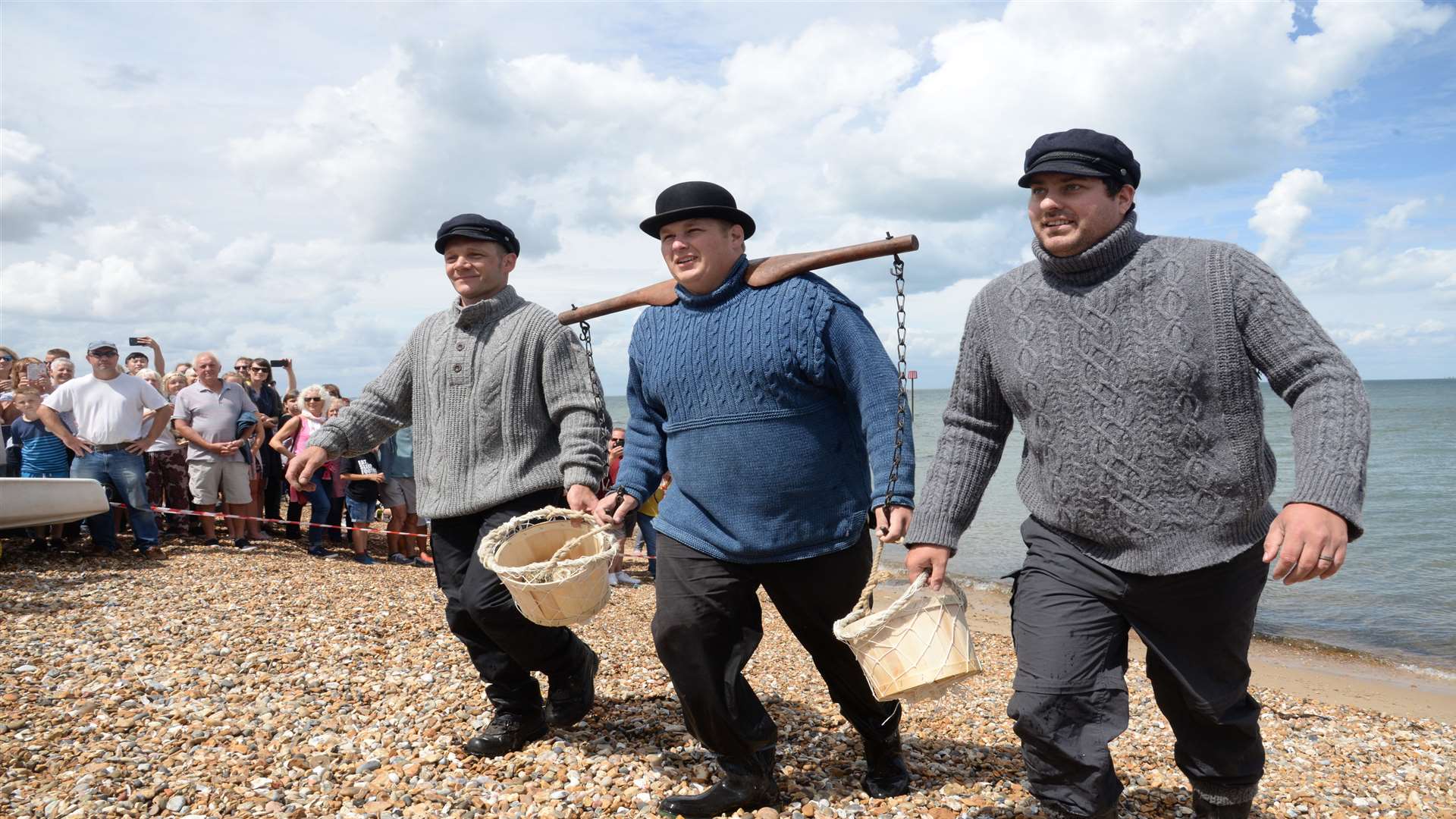 The landing of the oysters at the east quay. Picture: Chris Davey