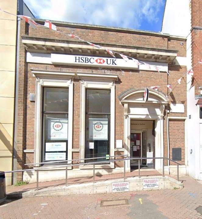 HSBC in High Street, Dartford is closed for two weeks for refurbishment. Photo credit: Google Maps