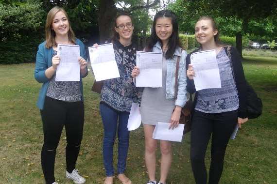 Dartford Grammar School for Girls pupils Ellen Wilkinson, Charley Poultney, Chloe Shang and Abigail Roscoe