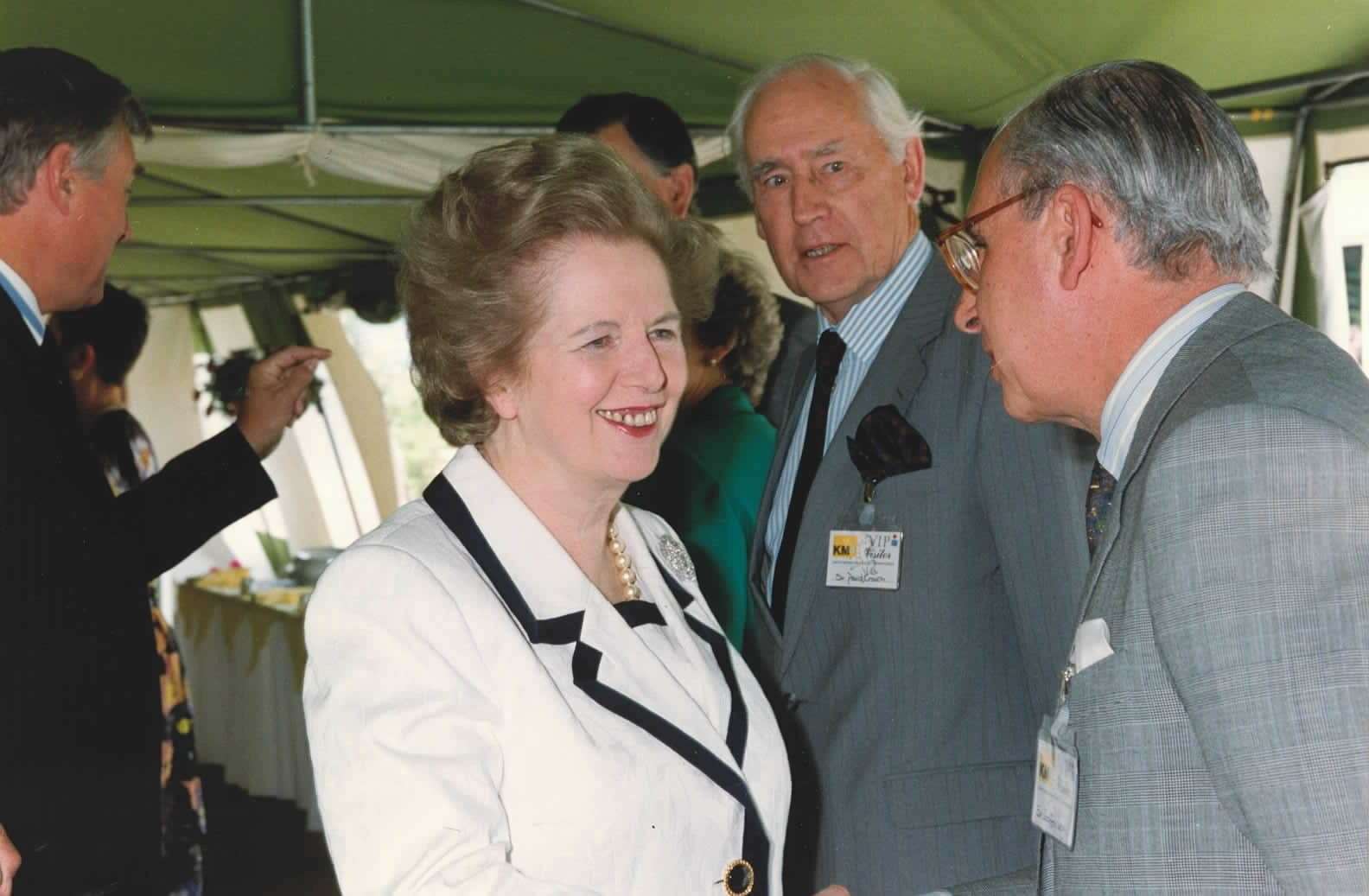 Margaret Thatcher at the opening of the Kent Messenger's new press complex in Larkfield in June 1992