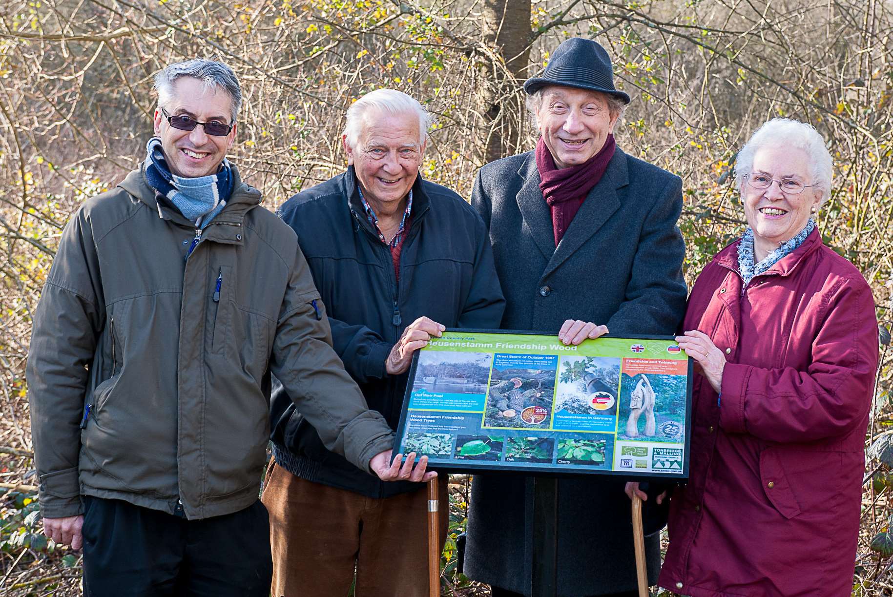 Left to right: Chris Fox, Leisure Services Officer, Tonbridge & Malling Borough Council, Cllr David Cure, Borough Councillor for Judd Ward, David Packer, Chairman of the Heusenstamm Friendship Circle and Eileen Best, Secretary of the Heusenstamm Friendship Circle