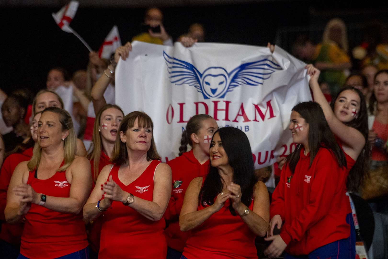 Fans cheer in the stands during the 2023 Netball World Cup final (PA)