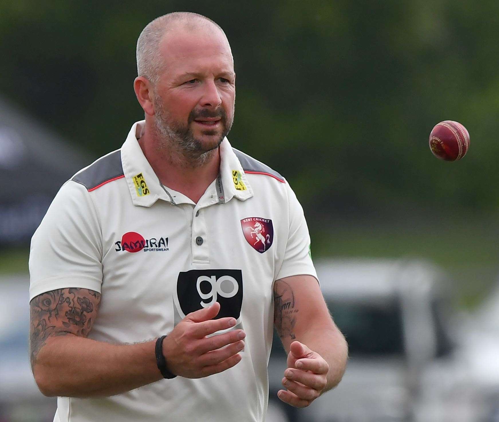 Darren Stevens - hit an unbeaten hundred for Kent. Picture: Keith Gillard