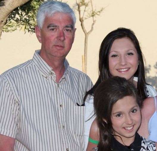 Sisters Sophie and Toni Quirke with their abusive grandfather Paul Wallis