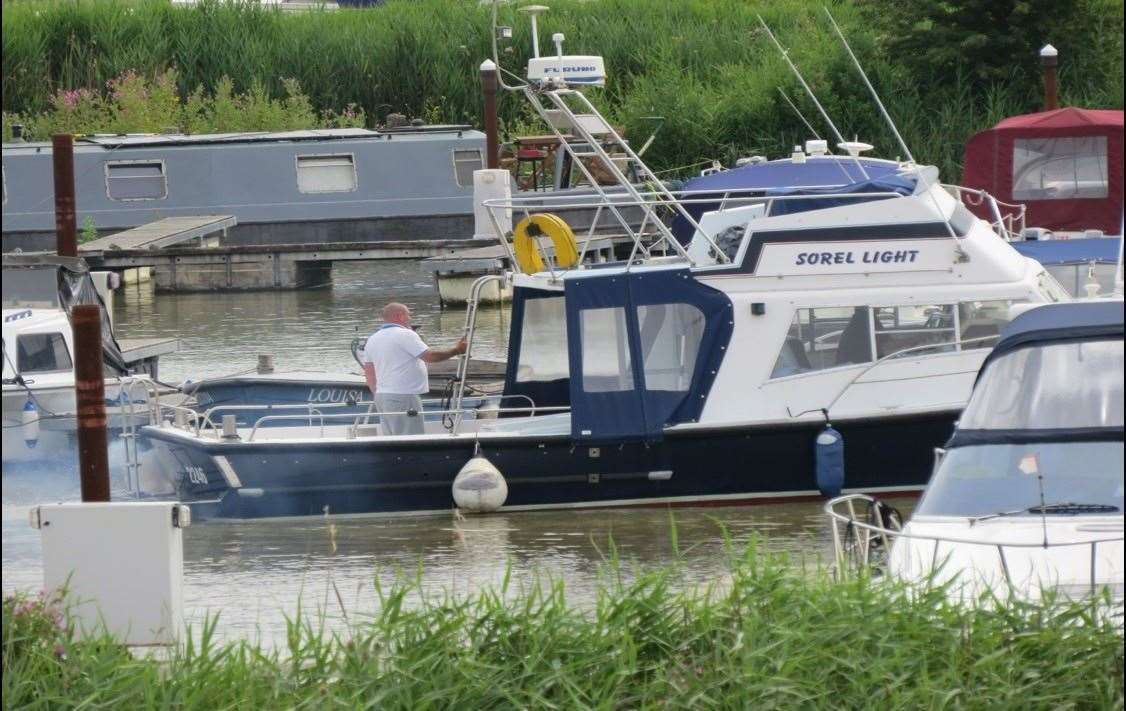 Freddy Lawrence and Keith Baigent on board the Sorel Light. Picture: NCA