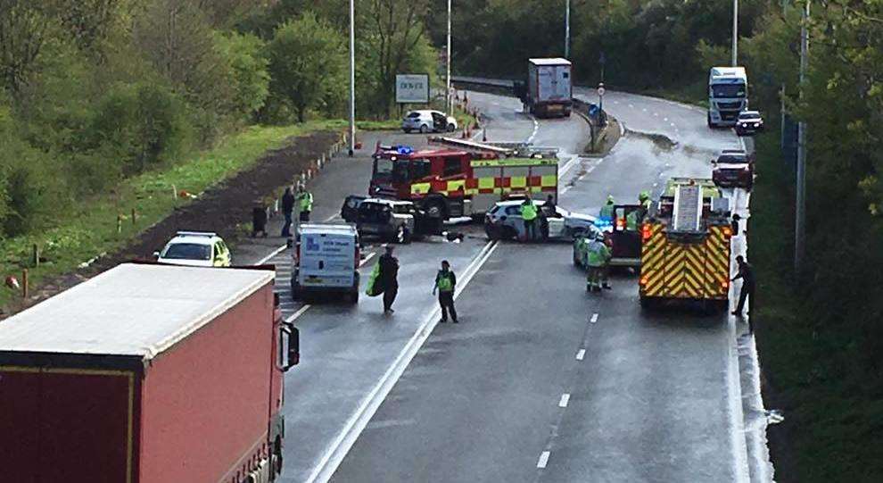 The accident on the A2 Jubilee Way