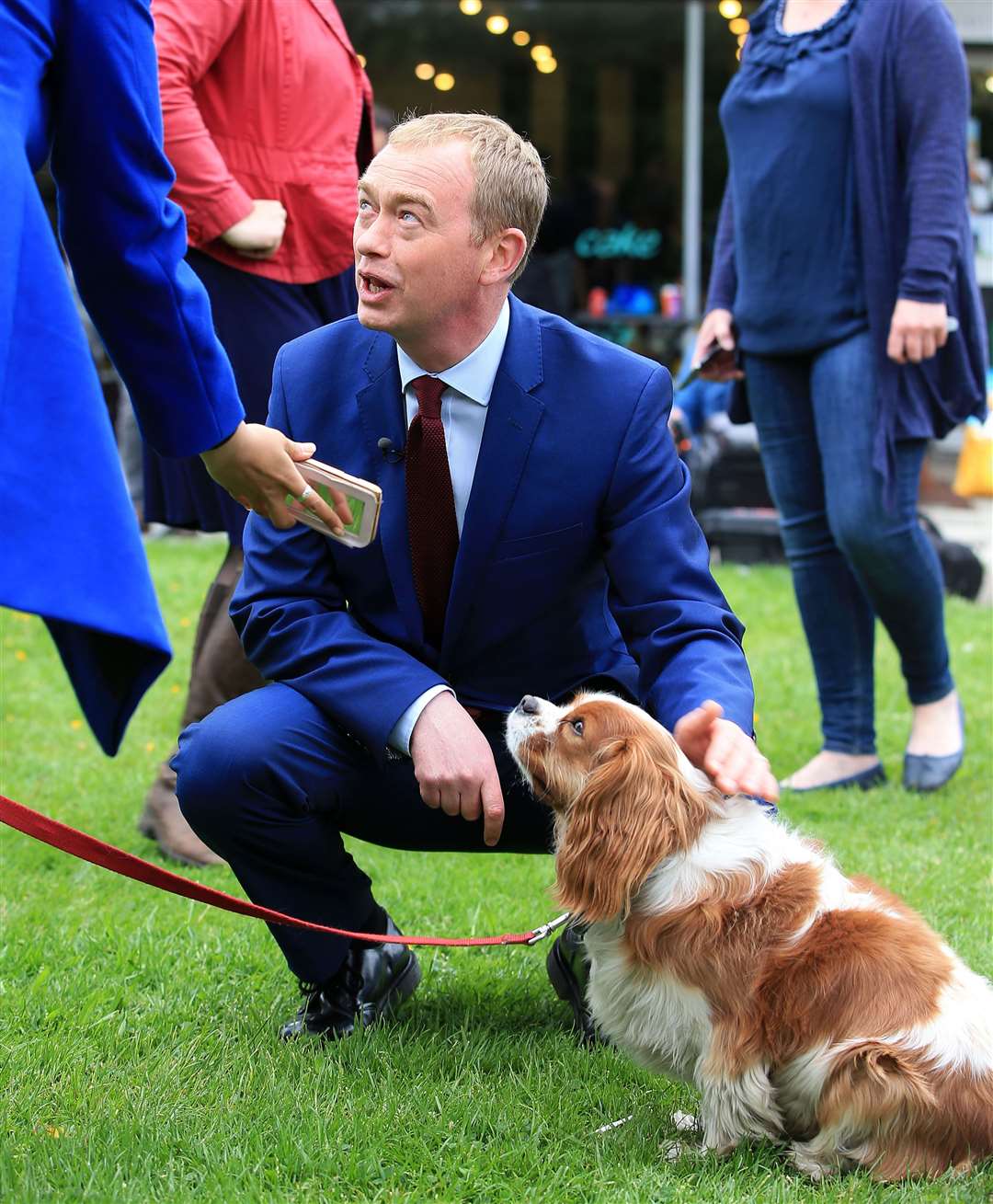 Liberal Democrat Tim Farron has called for Priti Patel to demonstrate she is taking dog theft seriously (Peter Byrne/PA)