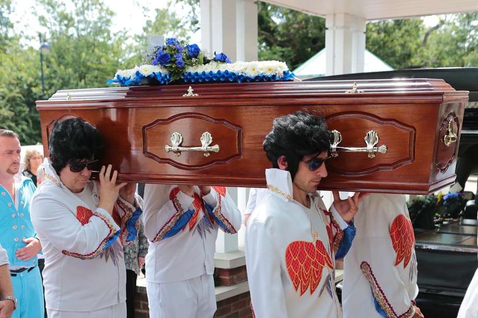 Pallbearers Boo Danch, Gary Wallace, Ryan Baker and Lee Baker