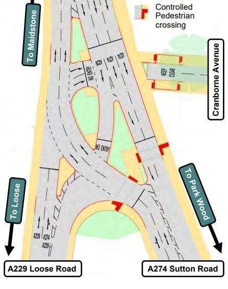 Plans for The Wheatsheaf junction in Maidstone may be reviewed