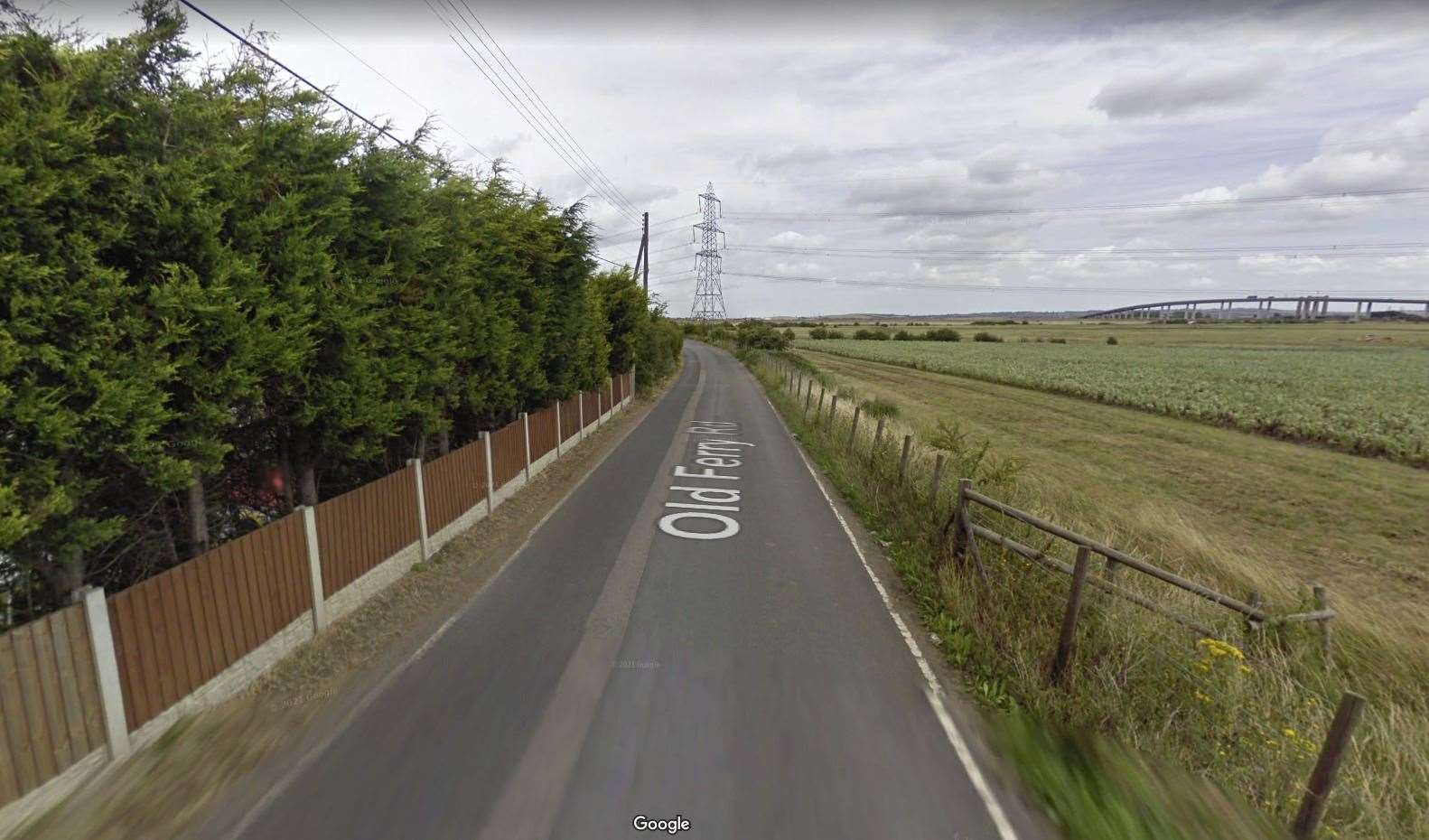 The man was brought to a controlled stop on Old Ferry Road, Iwade. Picture: Google Maps