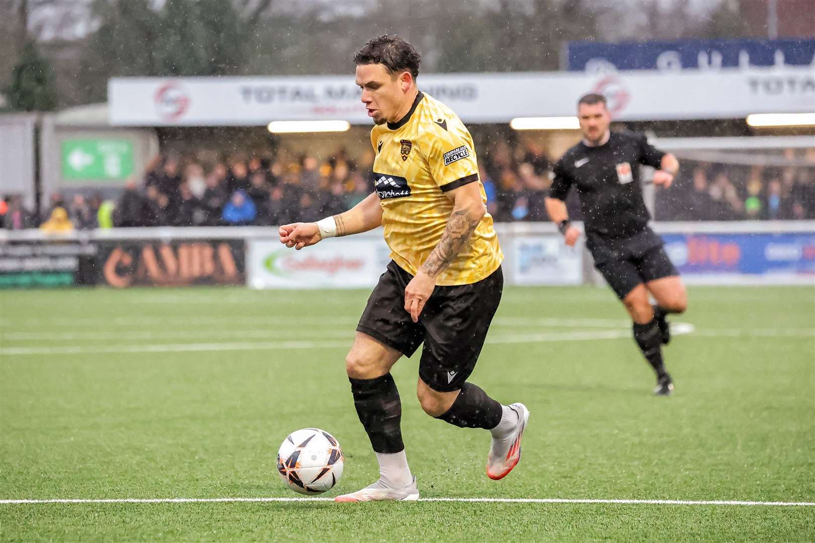 Charlie Seaman gets forward down the left during Maidstone's win over Welling. Picture: Helen Cooper