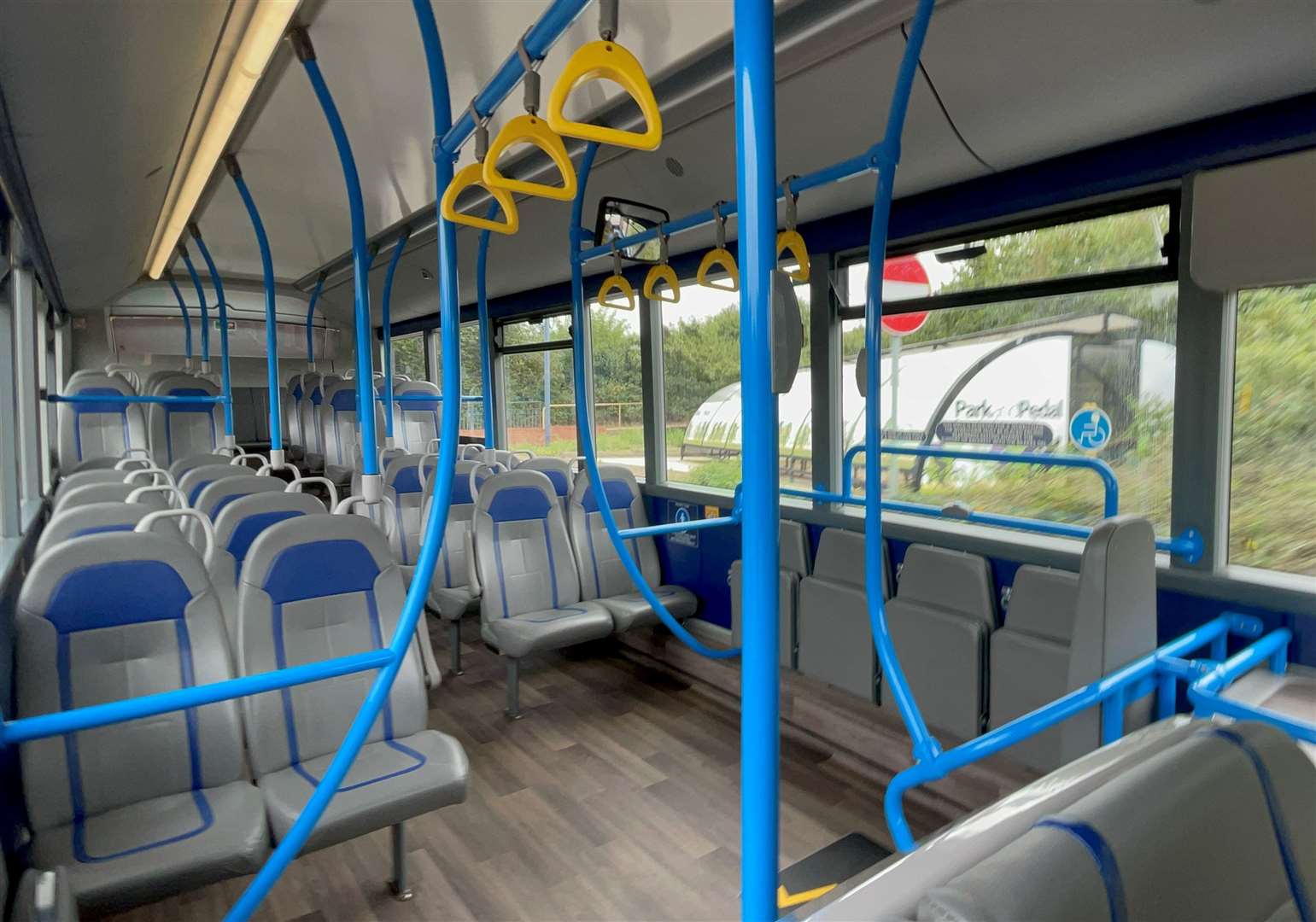 Many largely empty diesel buses are running from the Sturry Road Park & Ride site since the service was reinstated in April