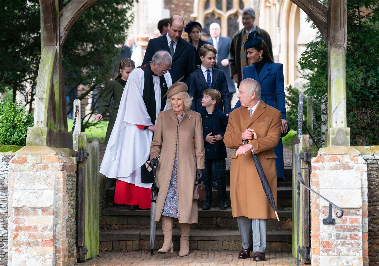 The royal family at Church on Christmas Day in Sandringham, Norfolk, last year (Joe Giddens/PA)