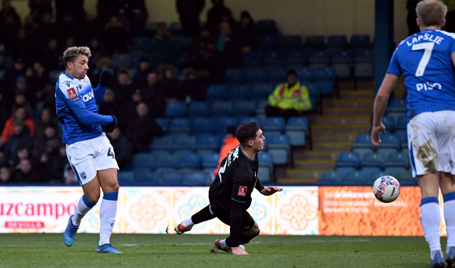 Macauley Bonne fires the Gills in front on Saturday Picture : Keith Gillard