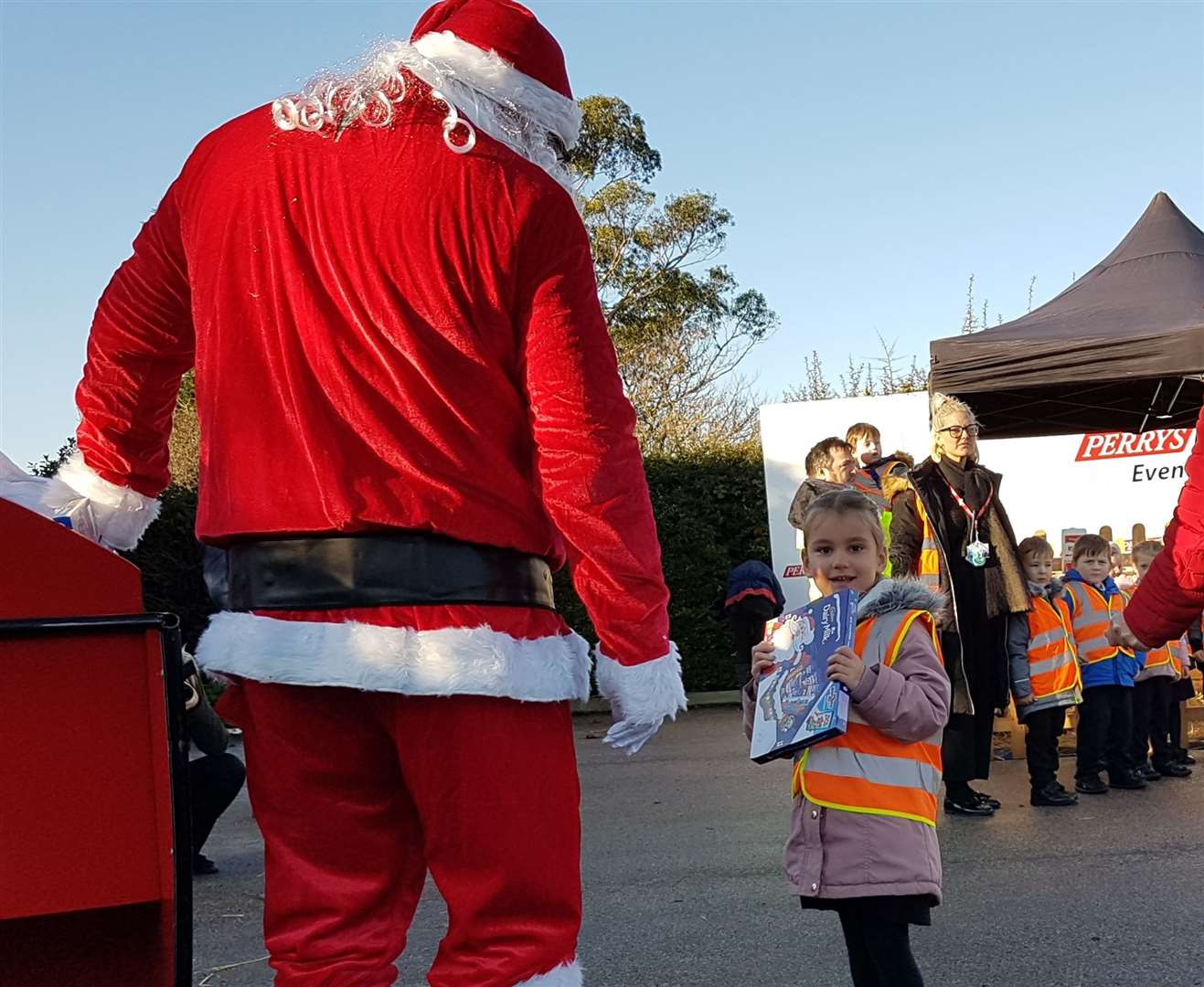 It was Christmas come early for this pupil who turned up at Perrys Broadstairs Vauxhall to meet Santa and his reindeers!