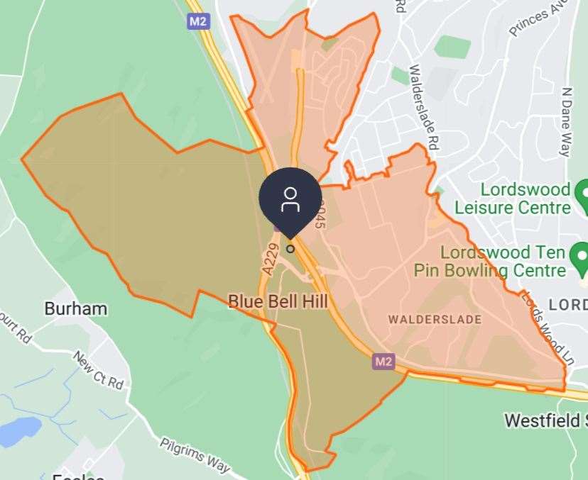 Residents have been left without electricity after a power cut in the Chatham area. Picture: UK Power Networks