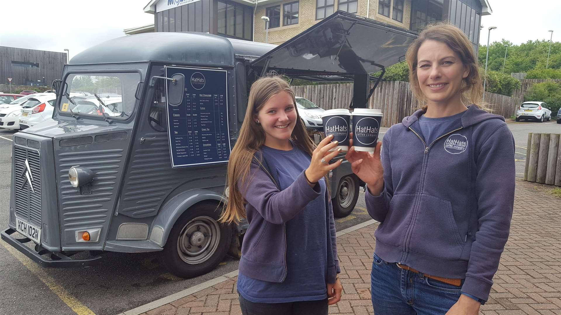 HatHats owner Lisa Hurst pictured in 2017 with a Charlotte Thomson who won Keiba apprentice of the year