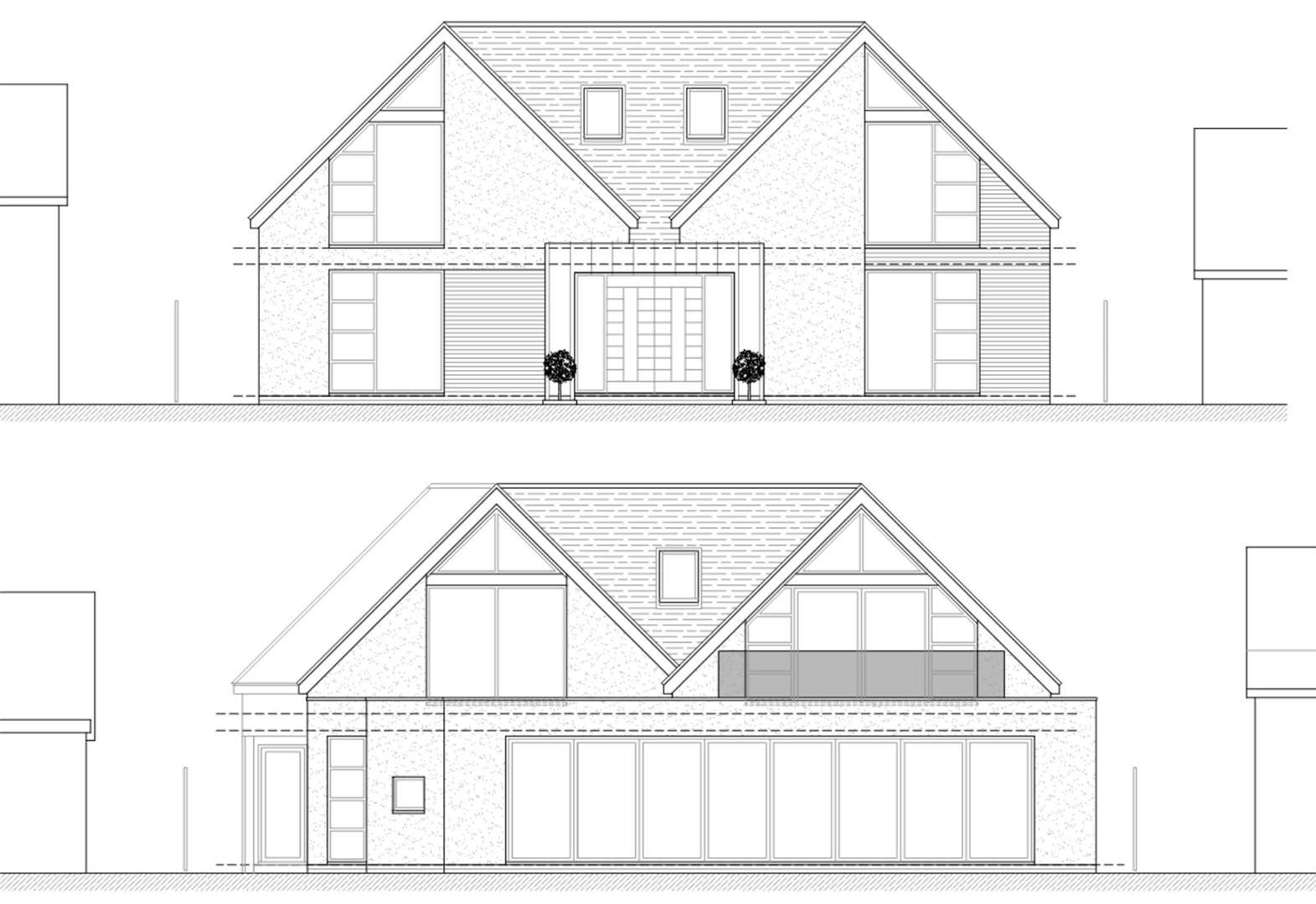 The latest vision shows design changes to the front and rear of the property, with the scale of the development appearing to have reduced. Picture: Invent Architecture