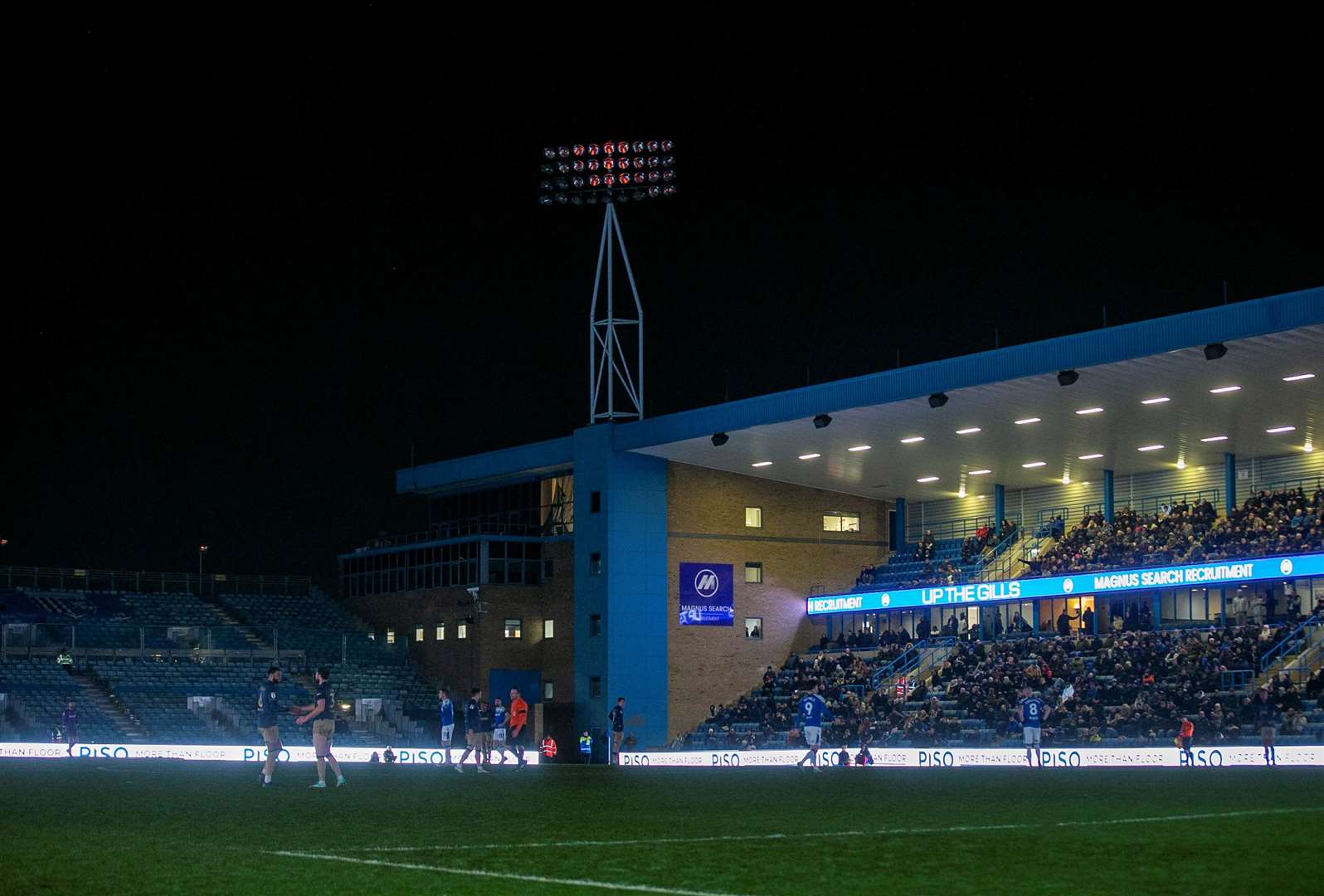 The Priestfield lights went out with just over an hour gone Picture: @Julian_KPI