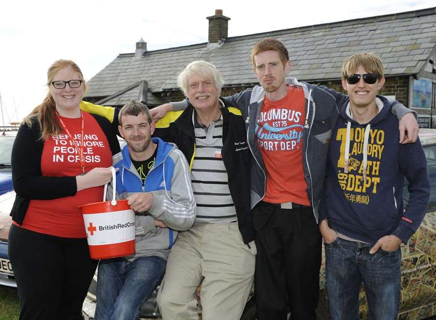 Hannah Cronk (Red Cross) Dennis Pitcher, Barry English, Matt English and Scot Graham.