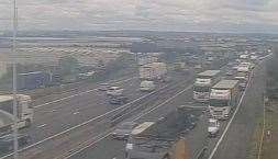 Drivers face delays on M25 due to a police incident on the QEII Bridge. Picture: National Highways