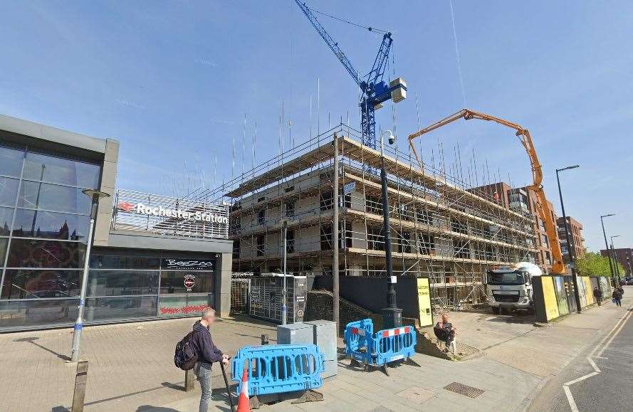 Pullman House at 88 Corporation Street, Rochester, is currently under construction and a Tesco store is to open in one of the ground floor retail spaces. Photo: Google Maps