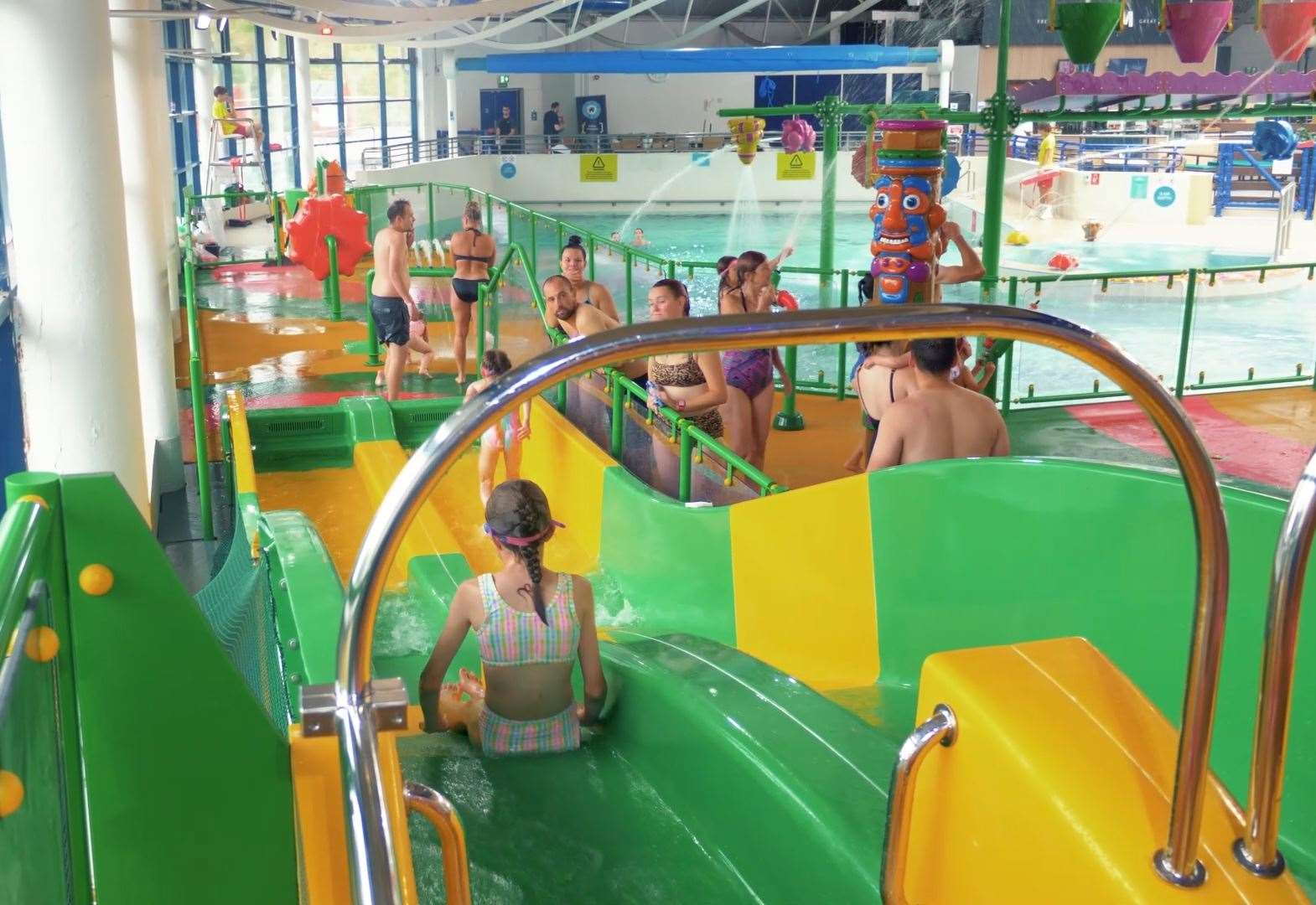 The upgrade features colourful new slides and water cannons