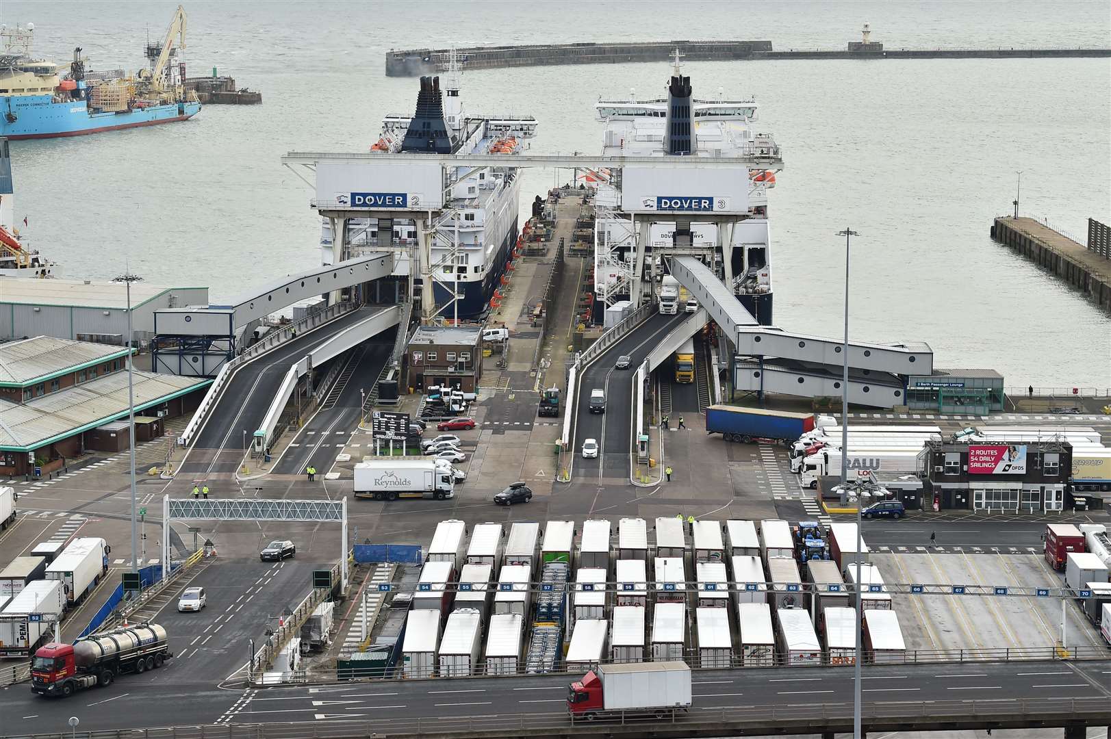 By the time Jemima reached the port, the thief had driven straight through customs - ready to board the 2pm ferry. Picture: Glyn Kirk/AFP/Getty Images