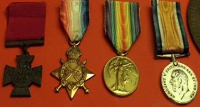 Captain Thomas Riverdale Colyer-Ferguson's medals on display in Abington Park Museum, Northamptonshire. Picture: David Hughes