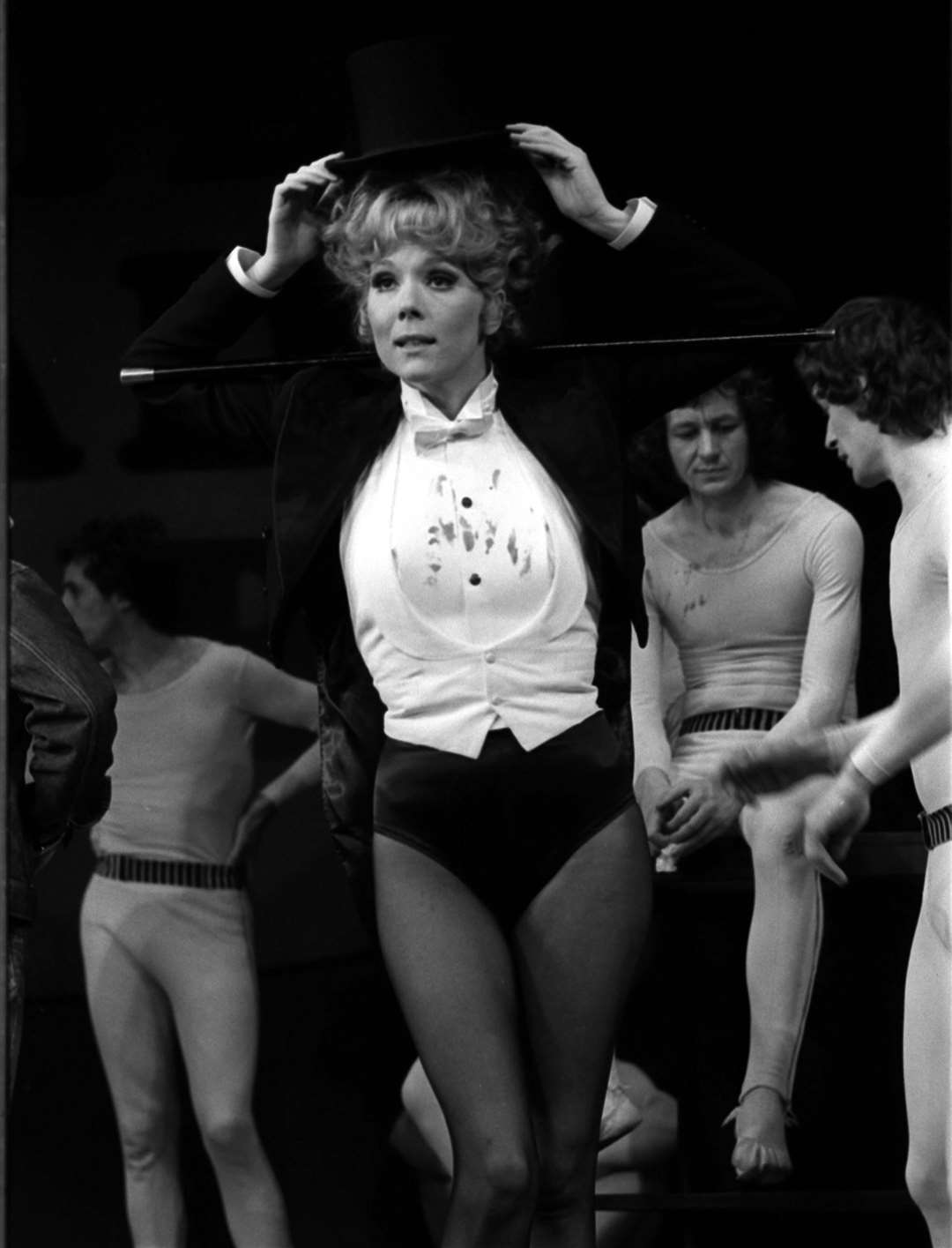 Rehearsing in the part of Dottie for Tom Stoppard’s award-winning comedy Jumpers at the Old Vic in 1999 (PA)