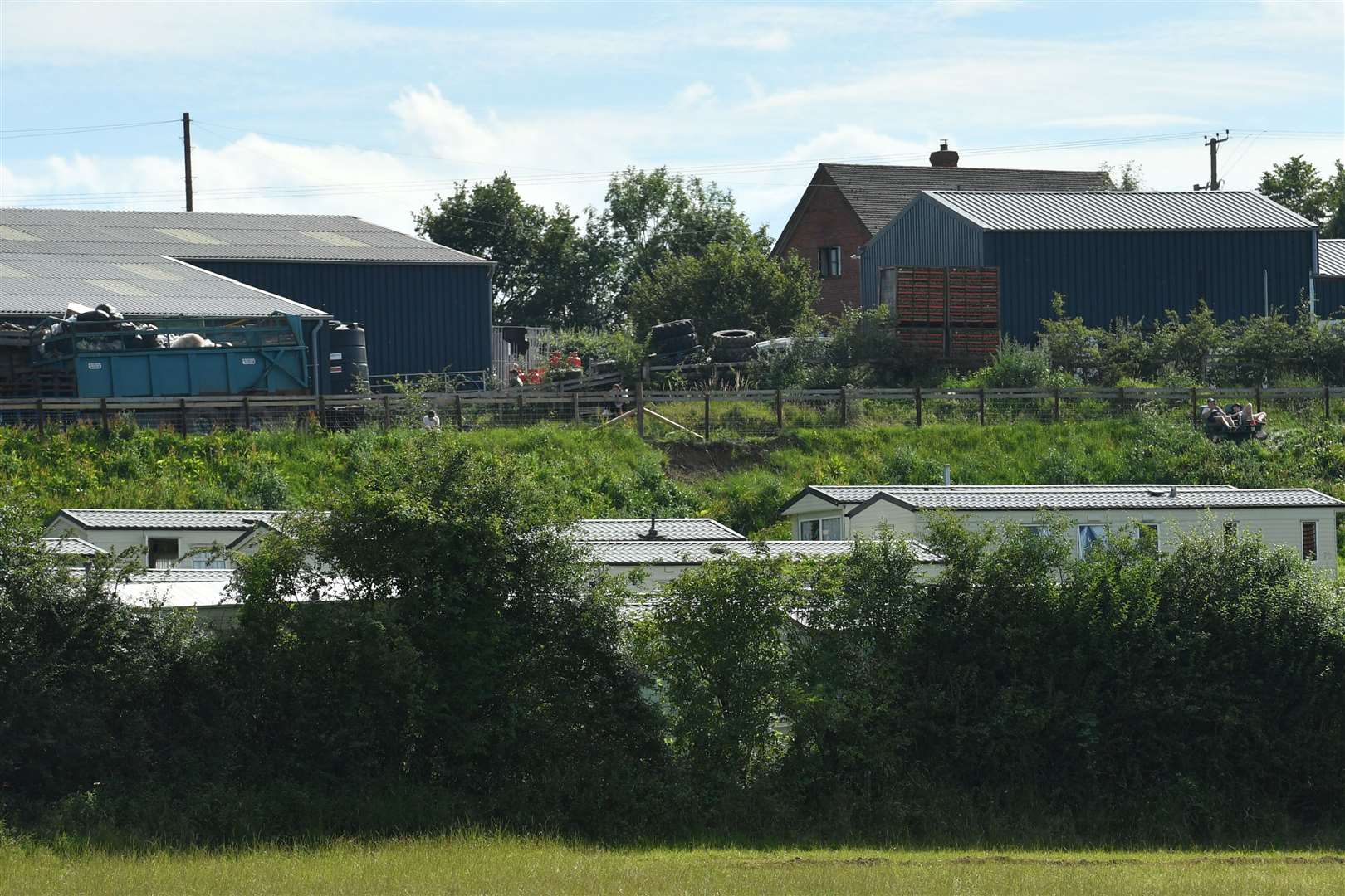 Static caravans at Rook Row Farm (Jacob King/PA)