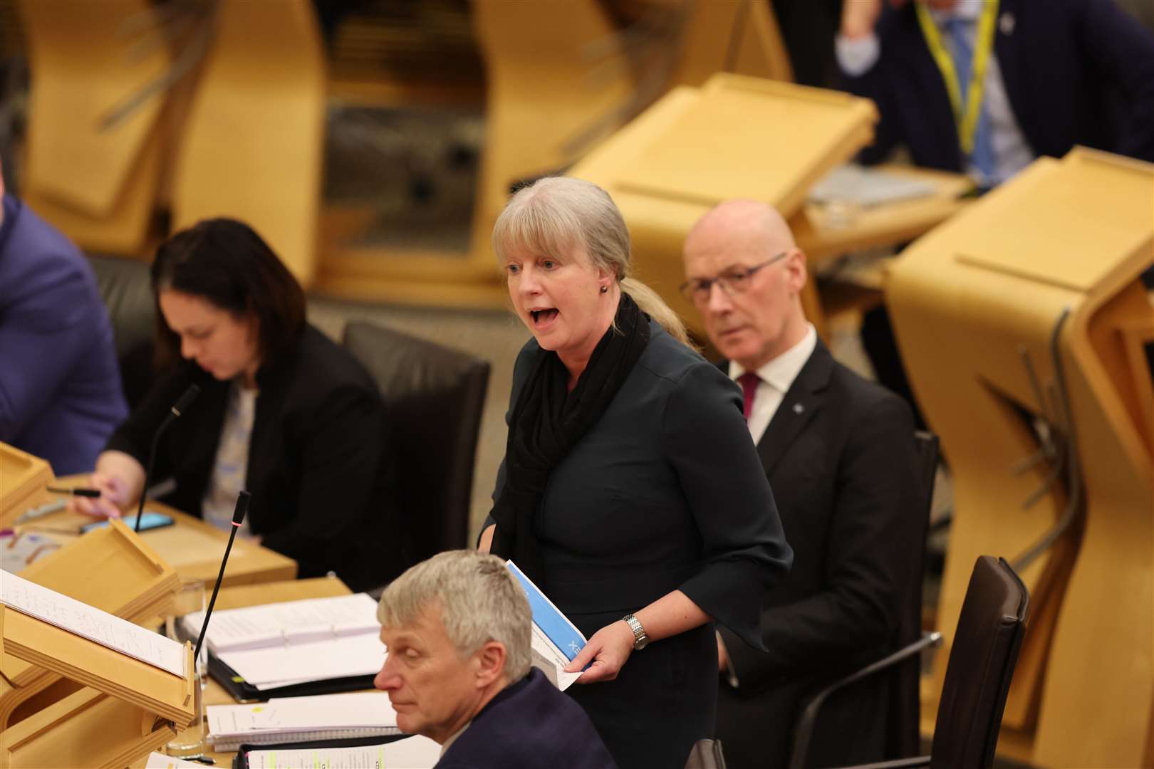 Scottish Finance Secretary Shona Robison announced her draft Budget for 2025-26 at Holyrood on Wednesday (Robert Perry/PA)