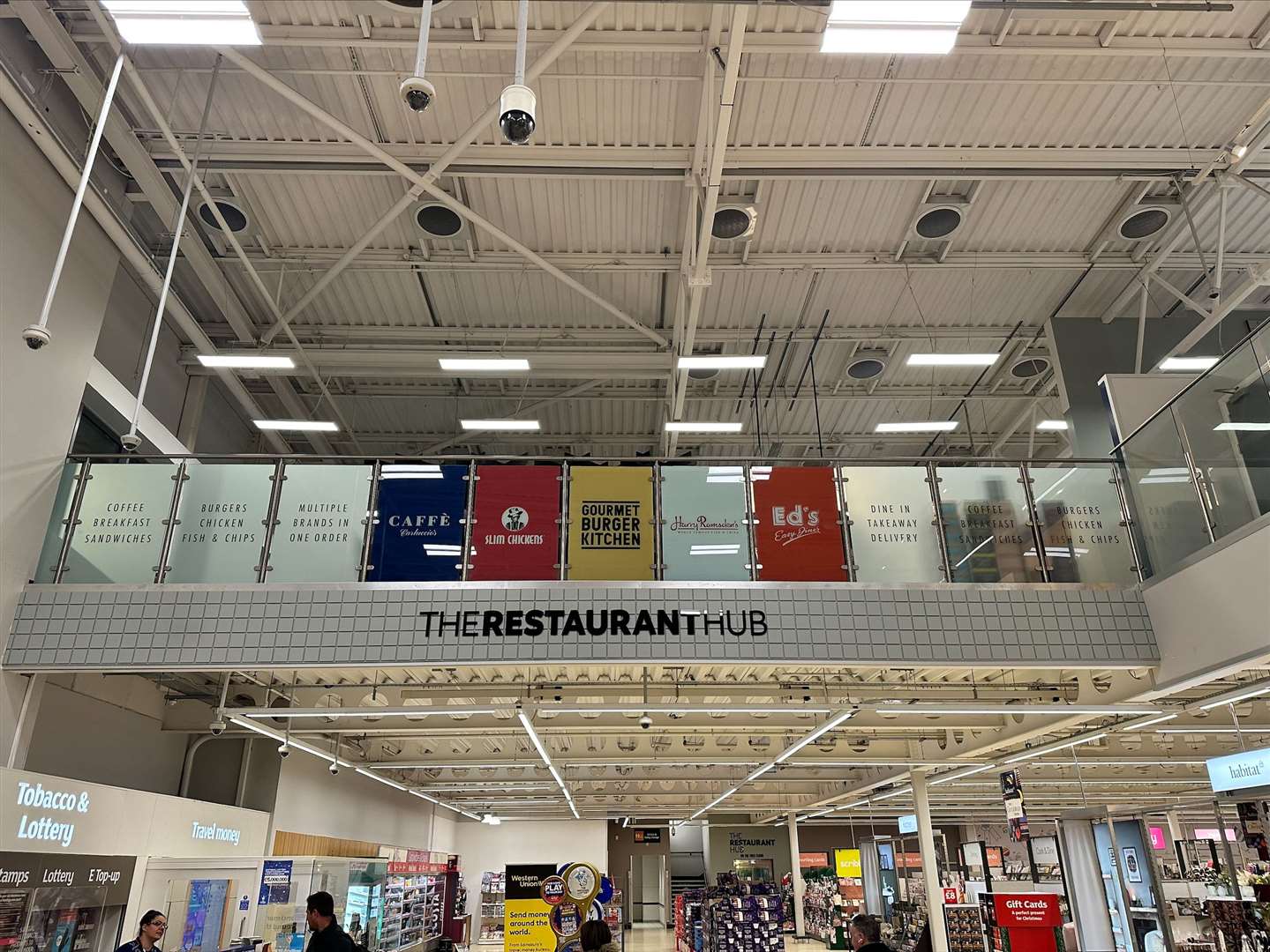 The Restaurant Hub is upstairs where the previous Sainsbury’s restaurant used to be