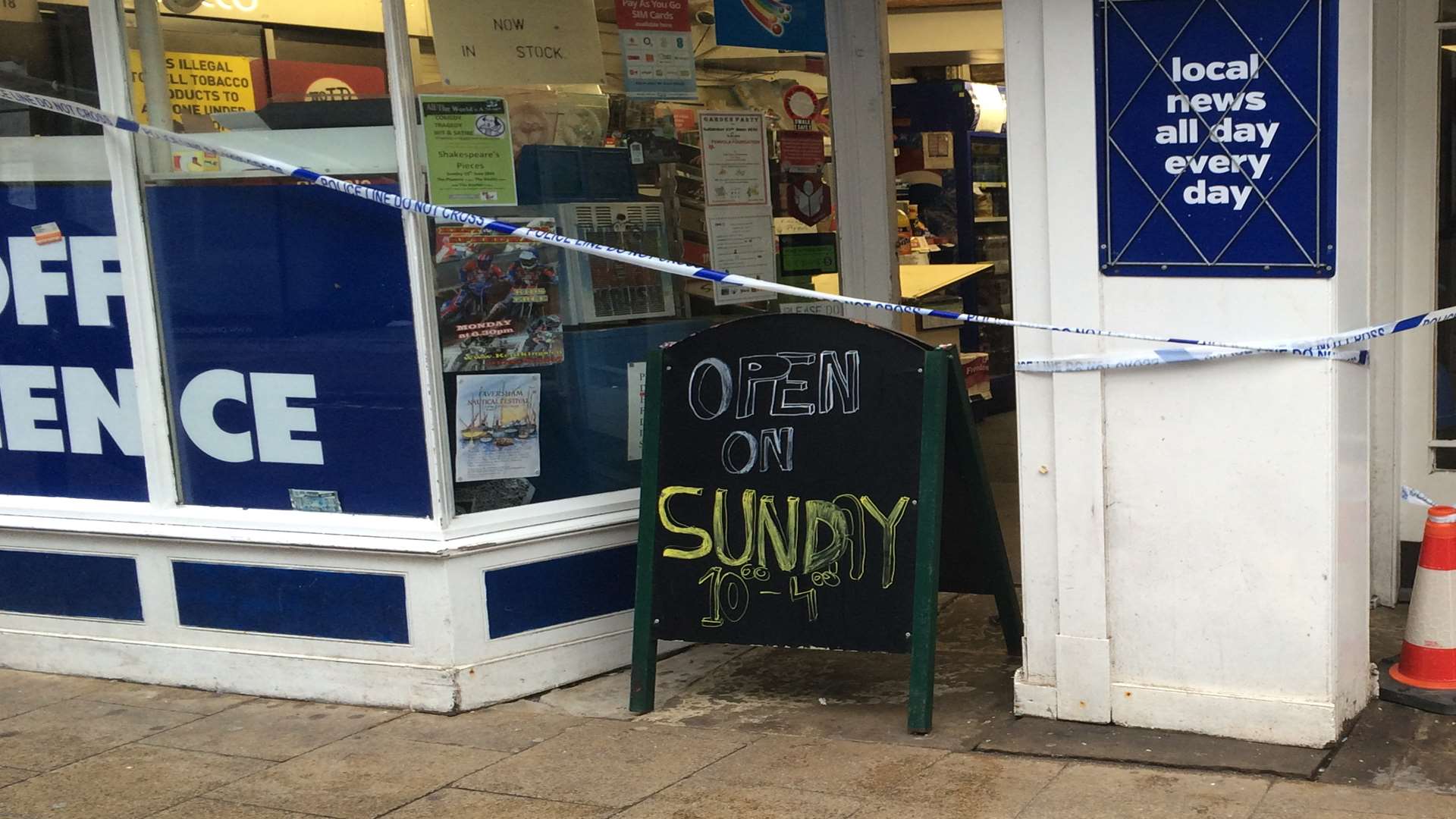 The newsagents has been cordoned off this morning after a break-in.