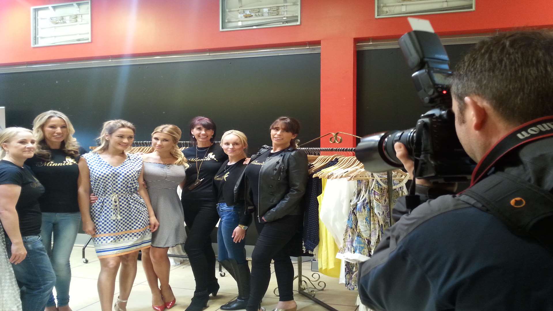 The Minnie's Boutique team strike a pose for the cameras