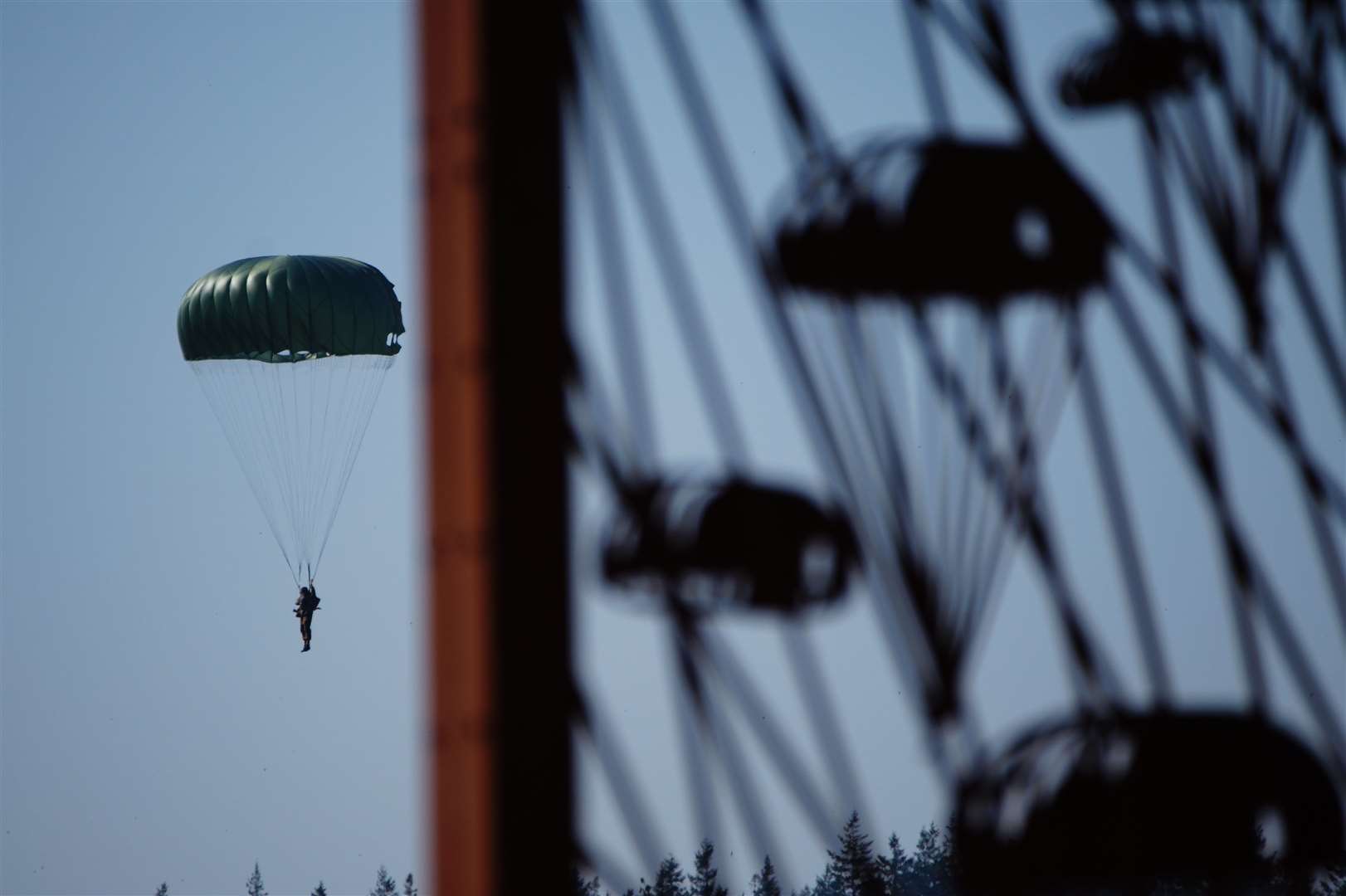 Paratroopers marked the anniversary (Ben Birchall/PA)