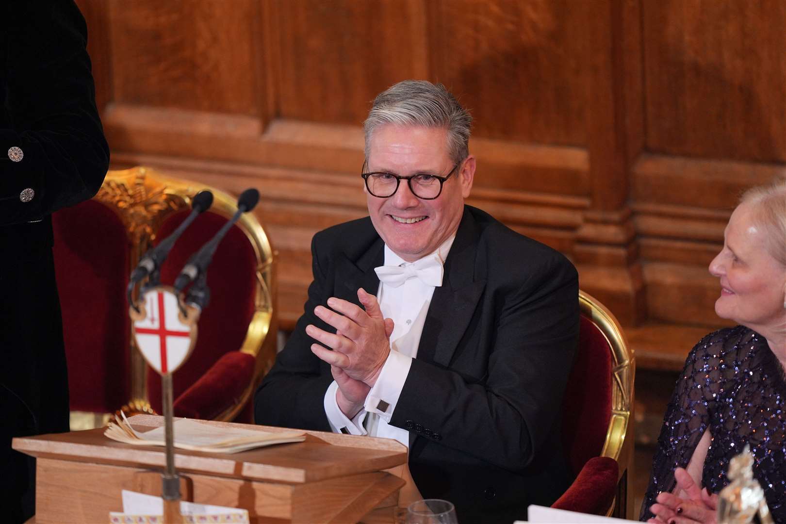 Prime Minister Sir Keir Starmer at the Lord Mayor’s Banquet at the Guildhall, City of London (Yui Mok/PA)