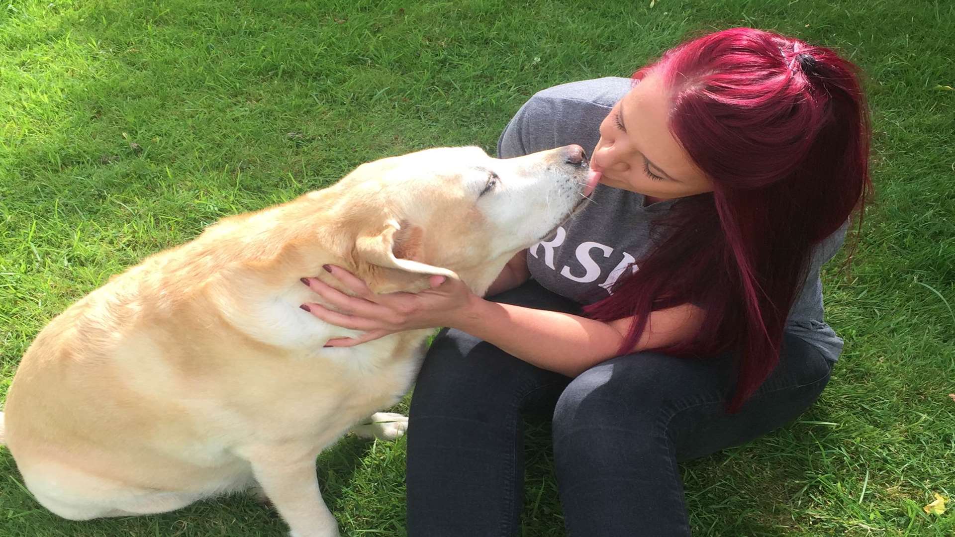 Leanne Walsh with Sasha, the dog who encouraged the whole process