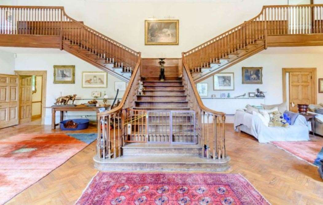 The fine sweeping staircase. Picture: Strutt & Parker