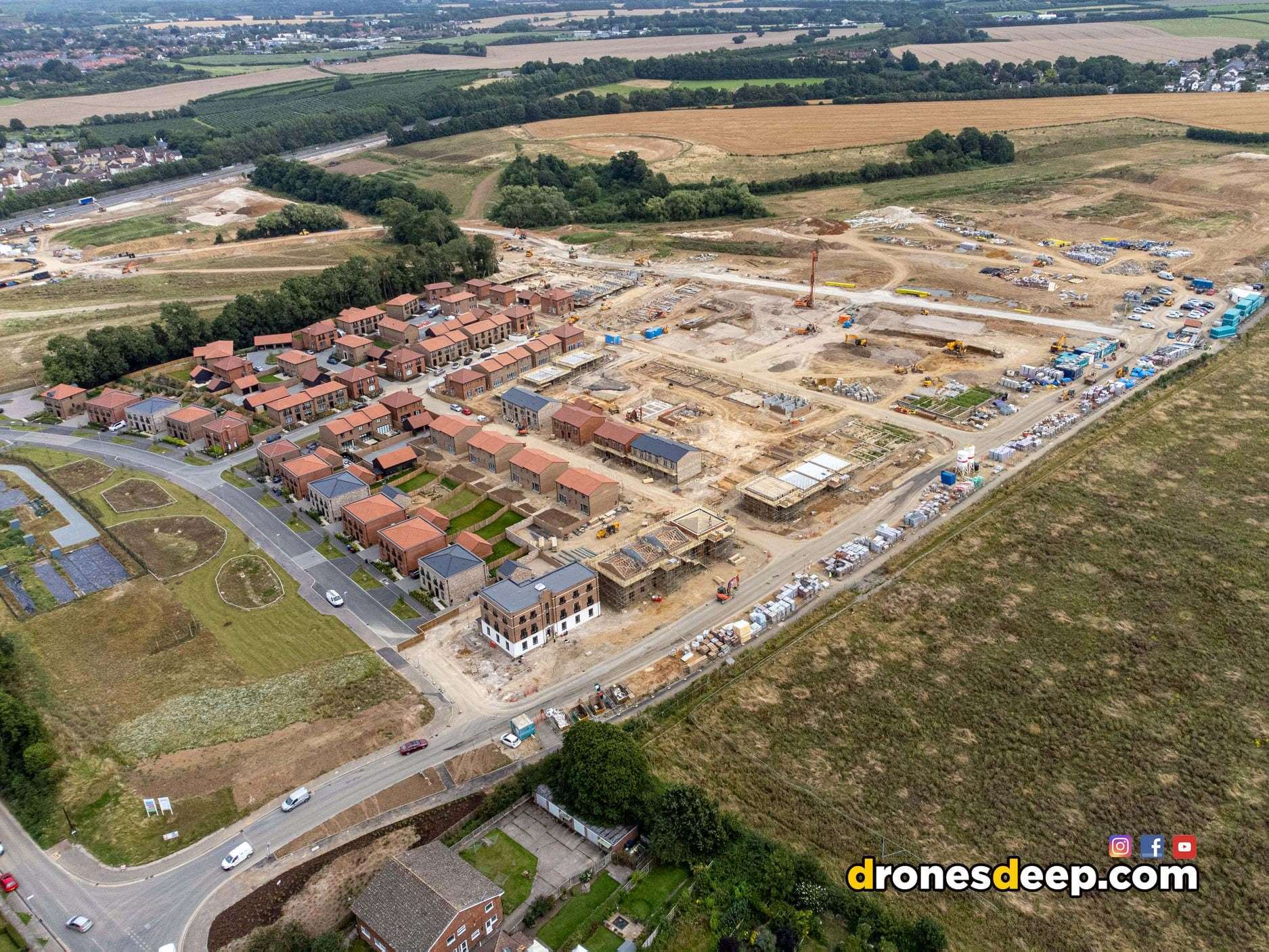 The Saxon Fields development in Thanington taking shape. Picture: dronesdeep