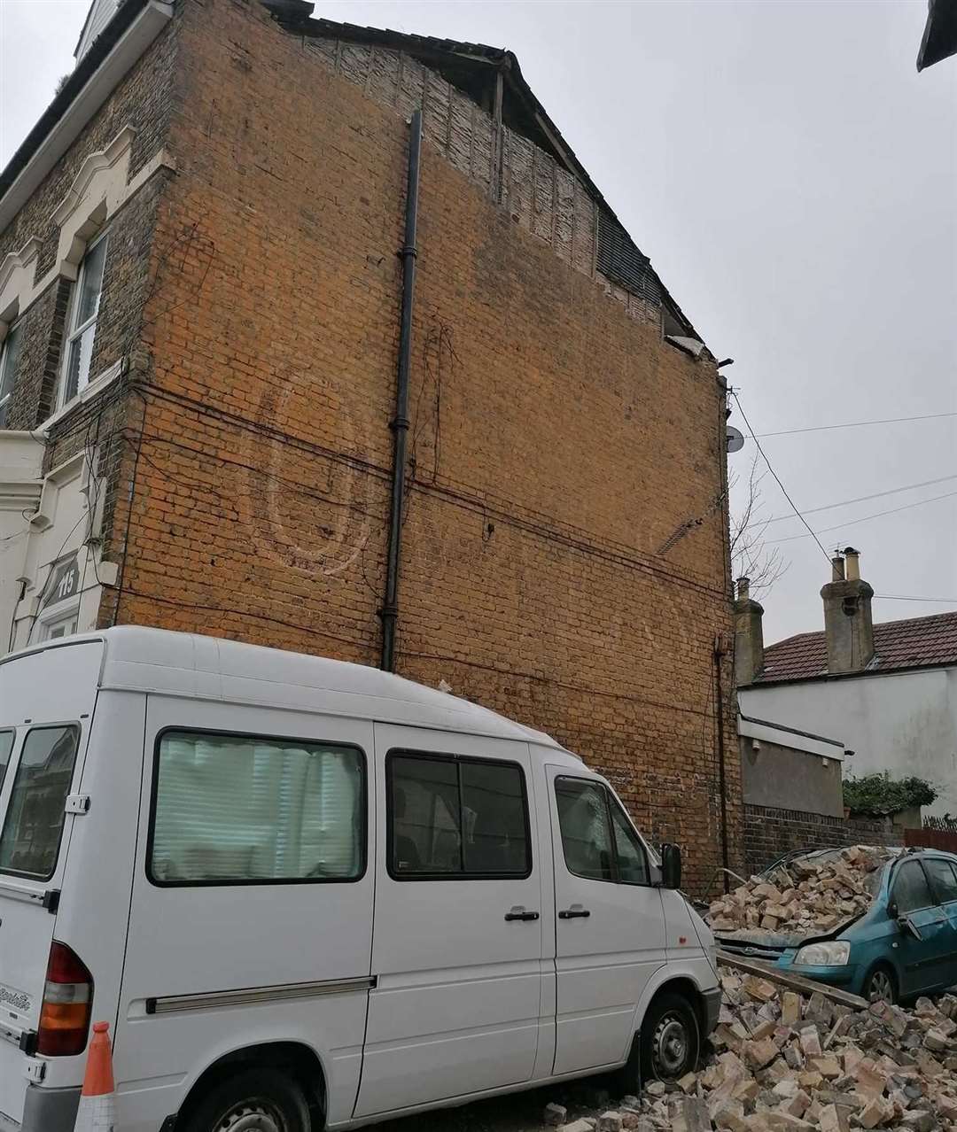 Dean Spinks captured this image of the fallen debris