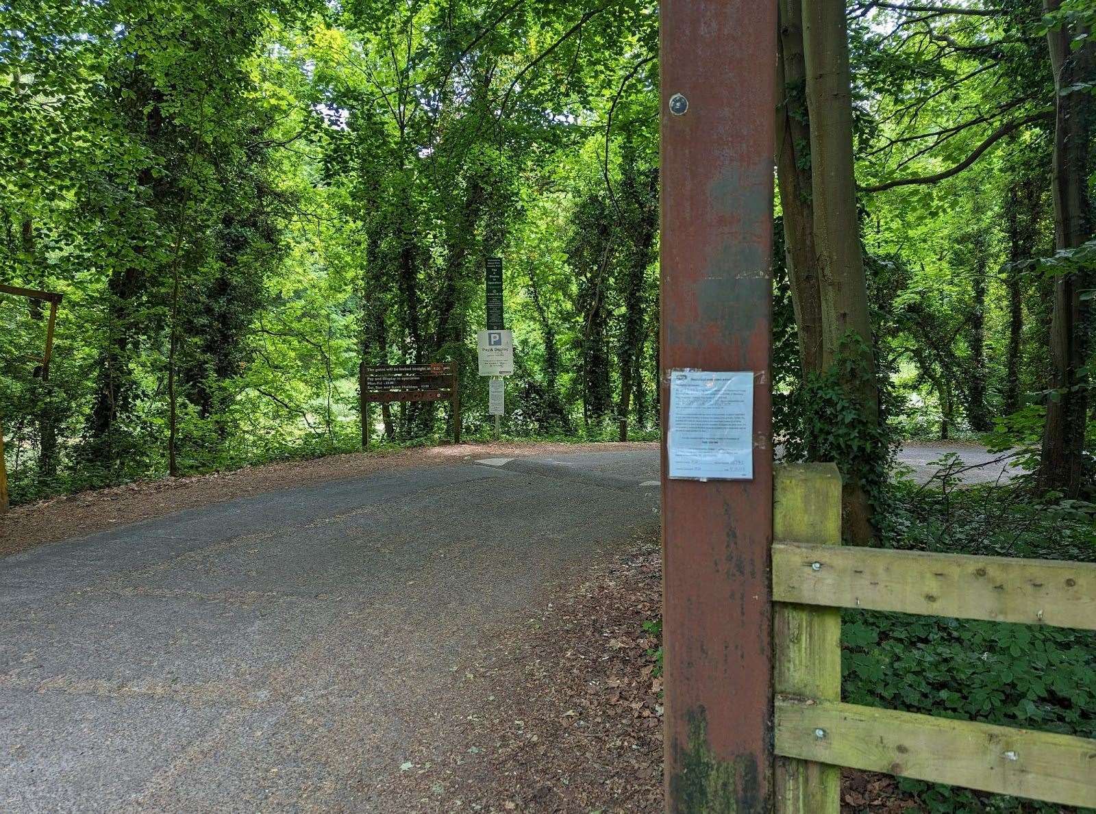 A ranger at the country park discovered the distressed birds abandoned outside the locked main gate when he turned up for work