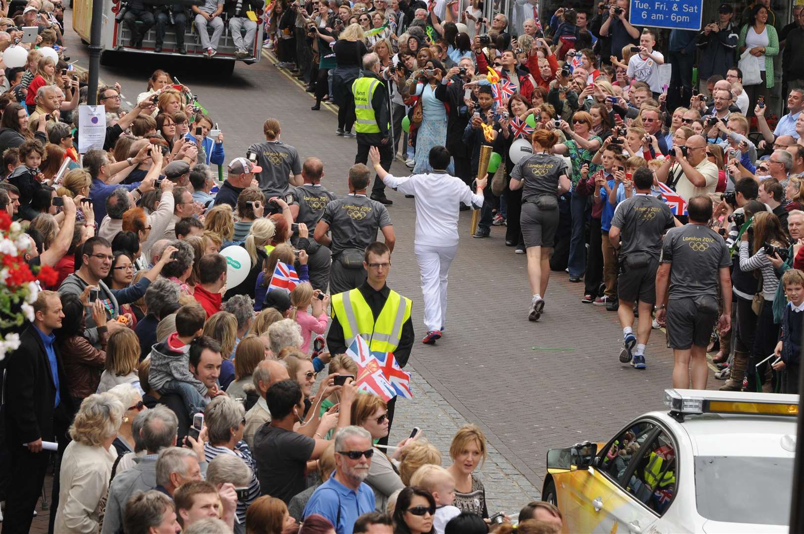 Hundreds lined the streets in Ashford