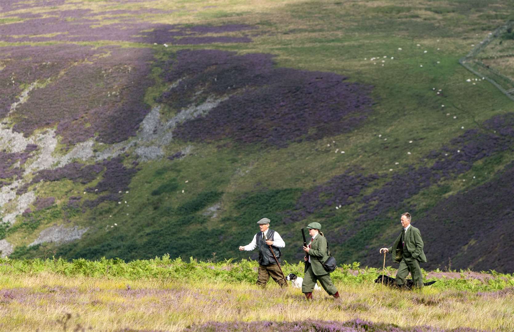 A shooting party at Byrecleugh Farm (Jane Barlow/PA)