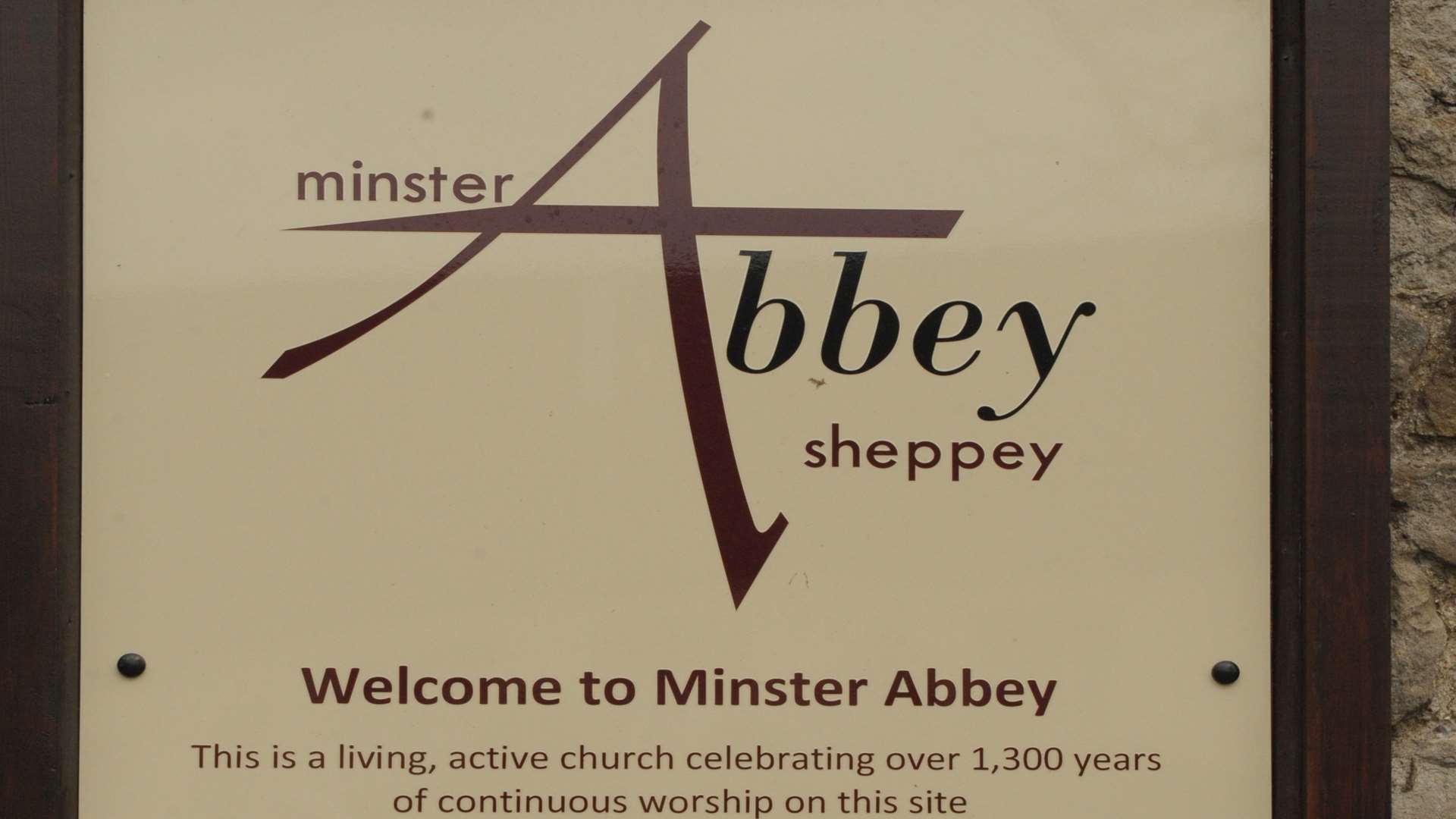 Minster Abbey signage