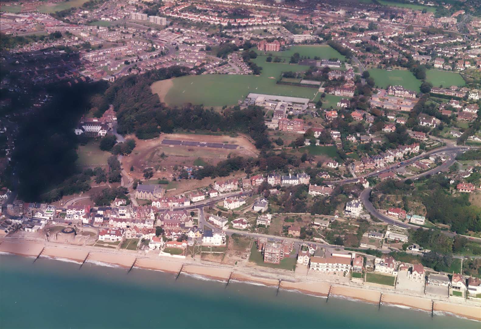 An aerial view of Sandgate in 1989. Picture: The Sandgate Society