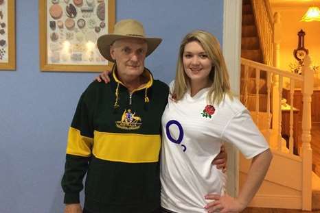 Jodie Waddington with her dad Ian.