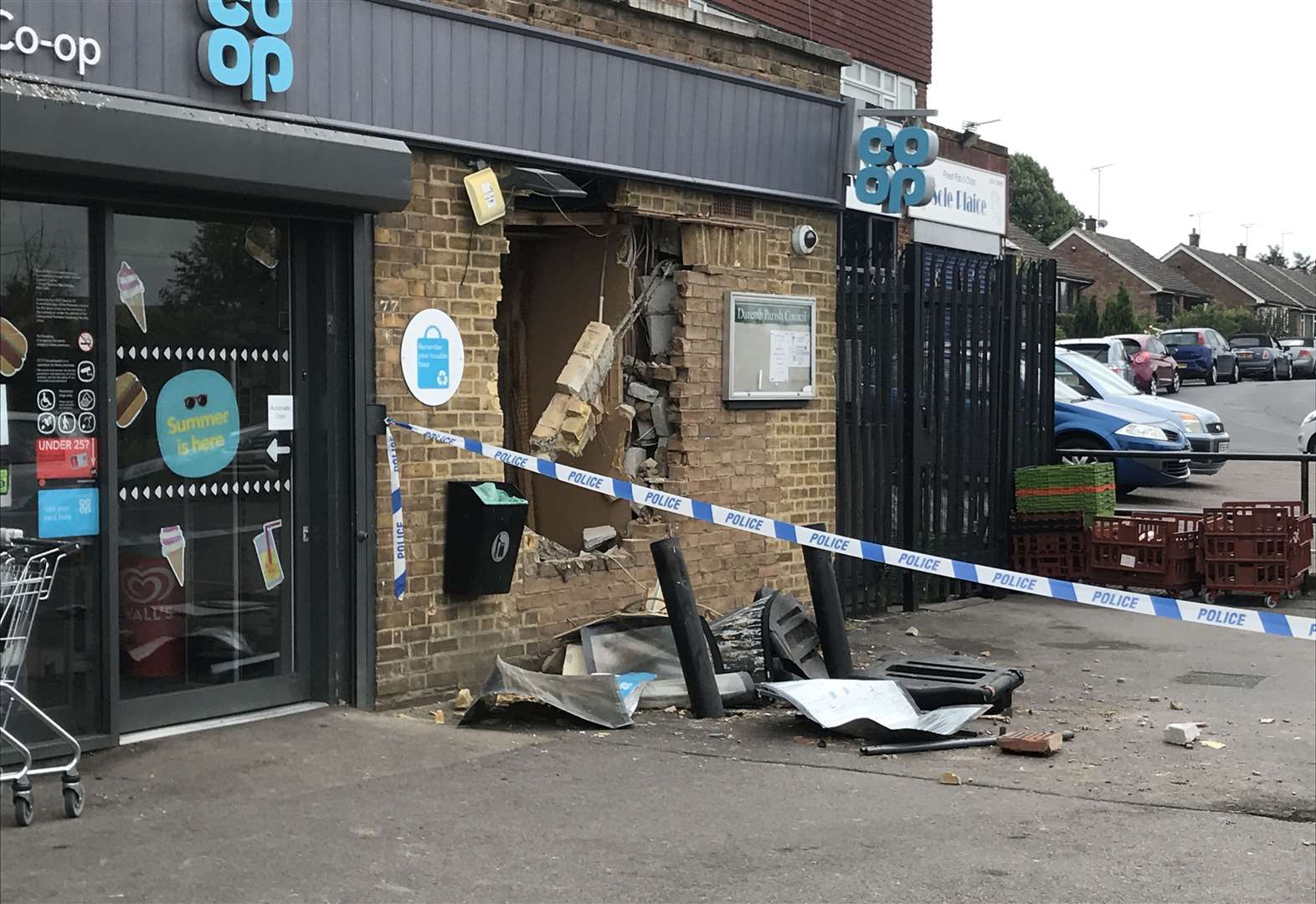 Ram-raiders struck at a Co-op in Dartford last month